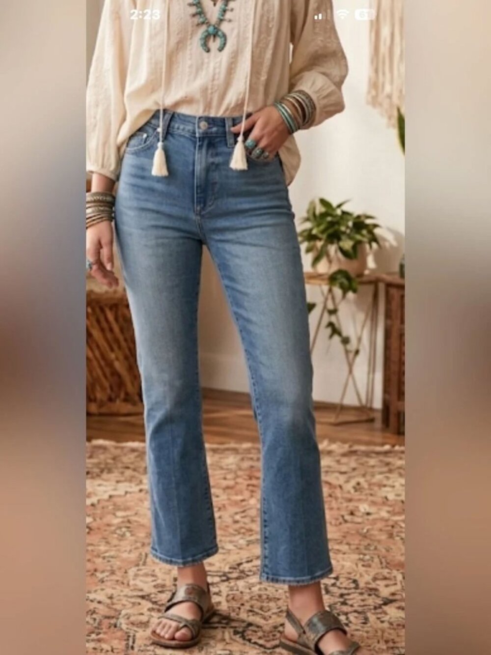 Pistola Lennon High Rise Crop Bootcut Jeans